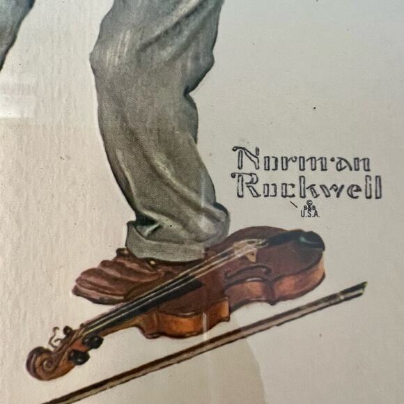 Vintage 1968 Norman Rockwell Art 3D Relief Framed Original Lithography - Picture 2 of 8